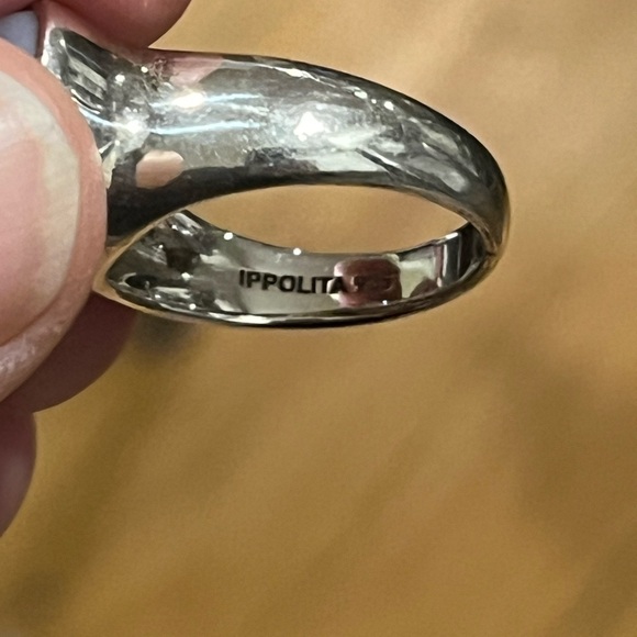 Ippolita Sterling Silver Mother of Pearl and Diamond Ring - Picture 2 of 7